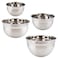 Tovolo Stainless Steel Mixing Bowls Set of 4  Metal Nesting Mixing Bowl Set with Rounded Lip for Easy Pour  Minimal Mess  Large  Small Dishwasher Safe Kitchen Supplies for Prep  Cooking