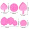 Doumeny 5Pcs Fan Leaf Fondant Mold Hawaiian Tropical Palm Leaf Silicone Mold Fern Leaves Candy Mold Monstera Leaf Cake Mold Flower Leaf Shape Chocolate Mold for DIY Sugarcraft Candy Cake Decoration