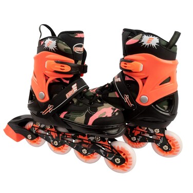 Eliiti Adjustable Kids Inline Skates for Girls Boys Size 13J to 9 Camouflage Peach Camo S US 135J to 3