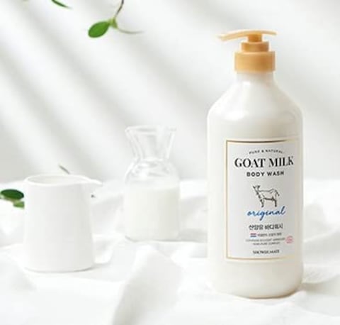 Shower Mate Goat Milk Body Wash 27 fl oz 800mL Baby Powder
