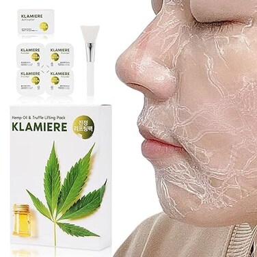 Klamiere Hemp Oil and Truffle Wash Off Lifting Mask for 8 Applications  Korean Facial Mask Skin Care for dry skin  Skin Tightening Moisturizing Hydrating Pore Minimizing Mask for Women and Men