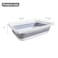 Beright Collapsible Storage Bin Wash Basin Folding Dish Tub Sink Space Saving for Dishing Fruit and Camping Hiking and Home Grey Large 1 Pack