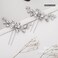 Easedaily Crystal Bride Wedding Hair Pins Silver Rhinestone Bridal Hair Pieces Pearl Hair Accessories for Women and Girls 2 pieces