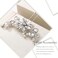 Easedaily Crystal Bride Wedding Hair Pins Silver Rhinestone Bridal Hair Pieces Pearl Hair Accessories for Women and Girls 2 pieces