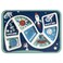 GSM Brands Kids Dinner Plate for Picky Eating Toddlers Healthy Constructive Fun Meal Time Divided Portions Space Themed