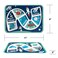 GSM Brands Kids Dinner Plate for Picky Eating Toddlers Healthy Constructive Fun Meal Time Divided Portions Space Themed