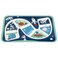 GSM Brands Kids Dinner Plate for Picky Eating Toddlers Healthy Constructive Fun Meal Time Divided Portions Space Themed