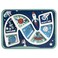GSM Brands Kids Dinner Plate for Picky Eating Toddlers Healthy Constructive Fun Meal Time Divided Portions Space Themed
