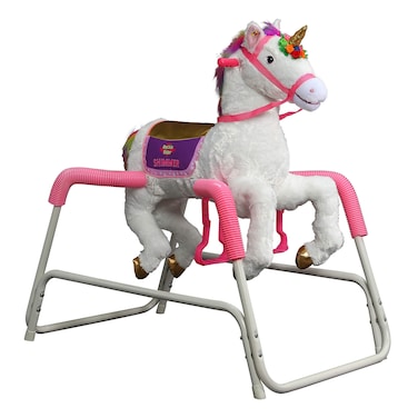Rockin Rider Shimmer Spring Unicorn White