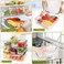 10 Pack Refrigerator Pantry Organizer Bins Stackable Fridge Organizer Bins with Lids Clear Plastic Food Storage Bins for Kitchen Countertops Cabinets Fridge Drinks Fruits Vegetable Cereals