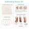 Harimau 3 Pack Embroidery Kit for Beginners  Floral Plant PatternCross Stitch Kits Set  Including Stamped Embroidery Cloth with 3 Embroidery Hoops Color Threads and Tools Flower