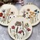 Harimau 3 Pack Embroidery Kit for Beginners  Floral Plant PatternCross Stitch Kits Set  Including Stamped Embroidery Cloth with 3 Embroidery Hoops Color Threads and Tools Flower