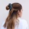 Embellished Sparkly Blue Crystal Scrunchie Hair Tie Ponytail Holder Accessory for Women
