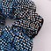 Embellished Sparkly Blue Crystal Scrunchie Hair Tie Ponytail Holder Accessory for Women