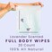 HyperGo Body Wipes  No Rinse Wet Wipes for Adults All Natural Shower Bathing Wipes Refreshing Body and Face Cleansing Wipes for Women and Men 20 Extra Large Disposable Washcloths 12x12 Lavender