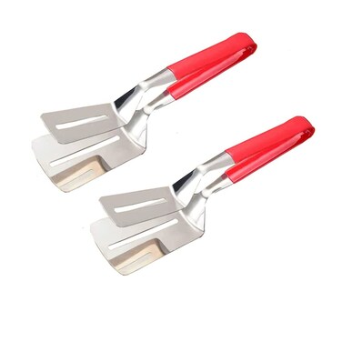 Lavandi 2pcs Steak shovel Antiscalding doublesided shovel Fish frying shovel Bread shovel Cake shovel Many Functions Stainless Steel Food Fip Shovel Clip
