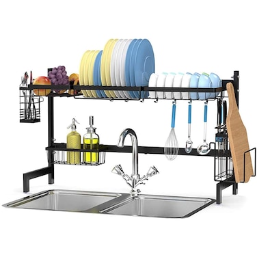 Over The Sink Dish Drying Rack Ace Teah Above Sink Stainless Steel Dish Rack Black
