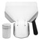 Federta Popcorn Scoop and Salt Dredger Bundle  Stainless Steel Set NonSlip Handle Twist Off Lid No More Waste