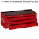 Teng Tools 3 Drawer Professional Portable Steel Lockable Red SV Middle Tool Box  TC803USV