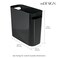 mDesign Plastic Small Trash Can 15 Gallon57Liter Wastebasket Narrow Garbage Bin with Handles for Bathroom Laundry Home Office  Holds Waste Recycling 10 High Aura Collection Black