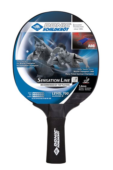 DonicSchildkrt Sensation Line 700 Table Tennis Bat ASG Handle 18 mm Sponge Avantgarde Pad  ITTF 734403