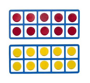LEARNING ADVANTAGE Giant Magnetic Foam Ten Frames  2 Frames with 20 Disks  Early Math Manipulative  Teach Number Concepts and Operations