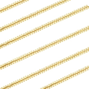 Gold Lace Trim 18 Yards Gold Gimp Braid Scroll Braid Trim Gold Metallic Swirl Trim for Sewing Cake Headband Bracelet Bag Purse Handles Gold