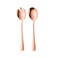 ARFUKA Salad Servers Salad Spoons and Fork Set Stainless Steel Serving Utensils for Salad Gravies or Pasta Rose Gold