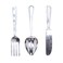 Deco 79 Aluminum Metal Utensils Home Decor Set of 3 Wall Art 4W 23H Silver 3 Count