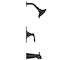 Pfister Weller Tub and Shower Trim Kit Valve Sold Separately Single Handle Matte Black Finish LG898WRB