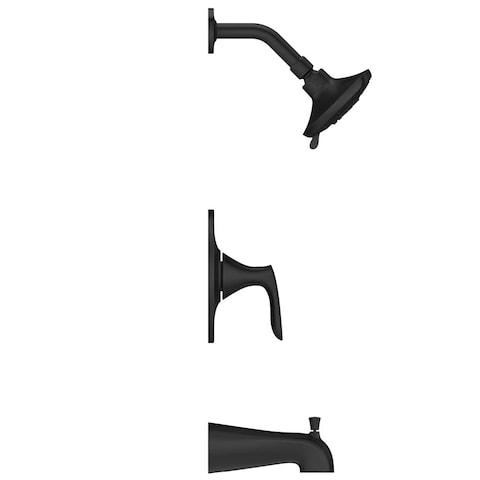 Pfister Weller Tub and Shower Trim Kit Valve Sold Separately Single Handle Matte Black Finish LG898WRB