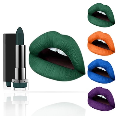 Kilshye Matte Lipstick Hight Pigment Lipsticks Long Lasting Lip Stick Waterproof Lips Gloss Cream Lipgloss Makeup for Women and Girls Pack of 1 G Green 15