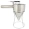Lot45 Pancake Batter Dispenser  Piston Funnel Tapered Stainless Steel Confectionary Funnel Dispenser with Steel Stand