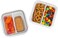 carrotez 2 Compartment Snack Containers Small Food Storage Containers Small Snack containers with Airtight lids for Mini Fridge Stackable Reusable 2 PACK