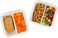 carrotez 2 Compartment Snack Containers Small Food Storage Containers Small Snack containers with Airtight lids for Mini Fridge Stackable Reusable 2 PACK