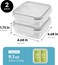 carrotez 2 Compartment Snack Containers Small Food Storage Containers Small Snack containers with Airtight lids for Mini Fridge Stackable Reusable 2 PACK