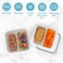 carrotez 2 Compartment Snack Containers Small Food Storage Containers Small Snack containers with Airtight lids for Mini Fridge Stackable Reusable 2 PACK