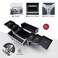 Hododou Makuep Train Case Extra Large 6 Trays Makeup Box Travel Case Professional Cosmetic Storage for Makeup Artist Nail Tech Hairstylists Salon Barber Case with Lockable Handle PRO Black