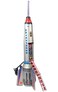 Alexander Taron Importer Friction Driven Tin Rocket Ship Collectible