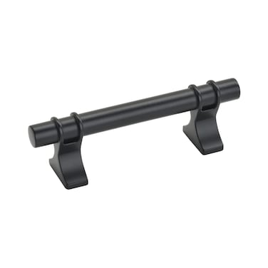 Amerock  Cabinet Pull  Matte Black  3 inch 76 mm Center to Center  Davenport  1 Pack  Drawer Pull  Drawer Handle  Cabinet Hardware