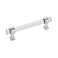 Amerock  Cabinet Pull  ClearPolished Chrome  5116 inch 128 mm Center to Center  Glacio  1 Pack  Drawer Pull  Drawer Handle  Cabinet Hardware