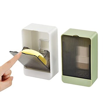 Soap Holder Dish Shower 2 Pack Bar Soap Holder with Drainage Self Draining Soap Holder Wall Mounted Soap Box Tray Container for Bathroom Bathtub Kitchen Sink No Drilling 4 Adhesive Include