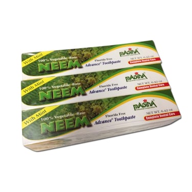 6 Tubes Madina Neem Toothpaste 100 Vegetable Base Flouride Free Advance Mint
