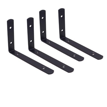 MY MIRONEY 6 x 08 x 43 L Brackets Decorative Corner Brackets Stainless Steel Angle Bracket Shelf Bracket Wall Hanging with Screws Pack of 4