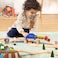 Battat  Railroad Set For Toddlers  Classic Wooden Train  Reversible Tracks  Magnetic Cars  47Piece Train  Town Playset  3 Years   Wild Ridge Train