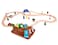 Battat  Railroad Set For Toddlers  Classic Wooden Train  Reversible Tracks  Magnetic Cars  47Piece Train  Town Playset  3 Years   Wild Ridge Train