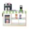 Teamson Kids Cashier Austin Interactive Wooden Play Market Stand with Lights and Sounds Manual Conveyor Belt Register and Display Spaces Green and White Dcor on Natural Wood