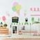 Teamson Kids Cashier Austin Interactive Wooden Play Market Stand with Lights and Sounds Manual Conveyor Belt Register and Display Spaces Green and White Dcor on Natural Wood