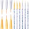 OIIKI Eyeliner Brush Fine Point 12pcs Eye Makeup Gel Brush Makeup Brush Line Fine Point Water Activated Eyeliner Brush for Wet Powder Liquid Gel Eyeliner Gold Silver