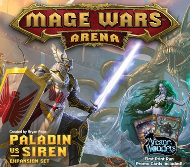 Mage Wars Arena Paladin vs Siren Expansion Board Game